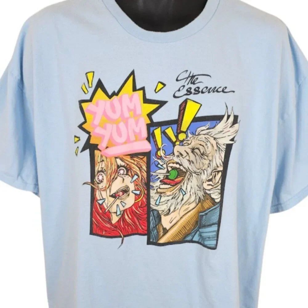 Yum Yum T Shirt Mens Size 2XL Blue The Essence Cannabis